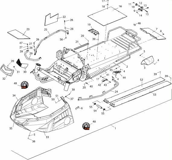 Корпус С40102490 - Снегоход TAYGA Patrul 551 SWT