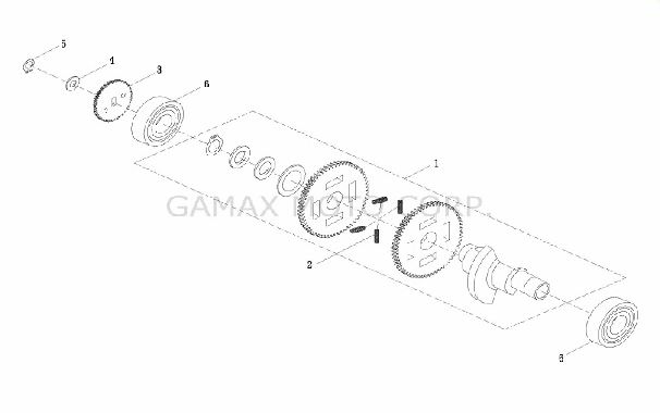 Вал уравновешивающий - Квадроцикл Gamax AX600