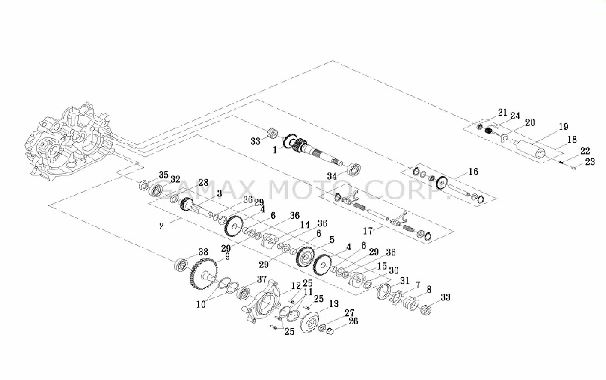 Коробка передач - Квадроцикл Gamax AX600
