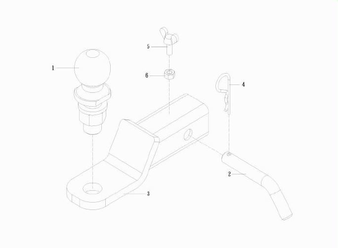 Фаркоп в сборе - Квадроцикл Gamax AX600